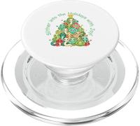 Glissez dans Les fêtes | Sapin de Noël Serpent Mignon PopSockets PopGrip pour MagSafe