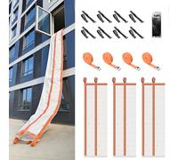 Glissière à gravats 9M, toboggan de construction, sac poubelle avec quatre sangles de serrage pour transporter des restes de ciment, des ordures