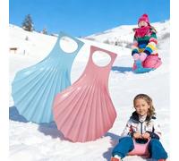 Glissière à neige avec poignée - 50 x 35 cm - Pour enfants - Type de coquillage - Pour lignes lisses - Glisse facilement - En plastique - Extra stable - Pour la famille, les amis - Rouge