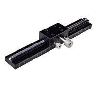 Glissière À Rainure En Queue D'aronde Sur L'axe X, Avec Bouton Réglage, Plusieurs Longueurs Disponibles : 80 Mm/100 Mm/150 Mm/200 Mm, Taille Du Comptoir 30 × 50 Mm, Charge 50 N.(200mm)