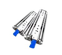 Glissière à roulement à billes pour tiroir 1 Paire De Glissières Tiroir Robustes À 3 Volets Avec Serrure, Extension Complète(30inch)