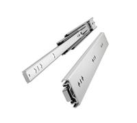 Glissière à roulement à billes pour tiroir 1 Paire De Glissières Tiroir Robustes À Fermeture Douce, 3 Fois 53mm Large, Extension Complète, Montage Latéral(18inch 450mm)