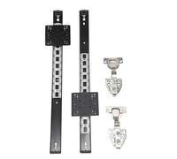 Glissière à roulement à billes pour tiroir Rail coulissant enfichable for porte d'armoire Charnière à bascule Rail coulissant pivotant dissimulé(18 inch)
