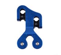 Glissière de câble, séparateur de cordes composé en aluminium, séparateur de cordes, rouleau coulissant, accessoire pour barre d'arrêt d'arc (bleu)