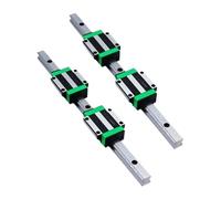 Glissière de guidage à mouvement linéaire en métal Bloc coulissant HGW15CC + Rail de guidage linéaire HGR15, longueur de guidage linéaire carrée 300mm-1000mm 4 pièces(300mm)
