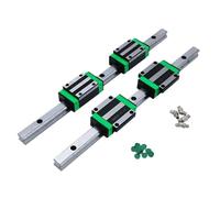 Glissière de guidage à mouvement linéaire en métal Bloc HGW20CC 4 pièces + guide linéaire HGR20 2 pièces + vis à billes SFU2005 avec machine d'extrémité BK/BF15 L300-500 mm(300mm)