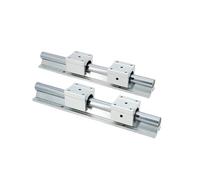 Glissière de guidage à mouvement linéaire en métal Guides linéaires, 2 pièces, Rail de Support SBR16 + 4 pièces, blocs de roulement SBR16UU, partie coulissante d'essieu linéaire(250mm)