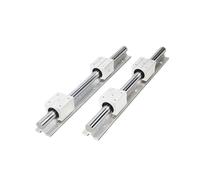 Glissière de guidage à mouvement linéaire en métal Jeu de rails linéaires SBR25 200-1000mm, 2 guides linéaires + 4 blocs de roulement SBR25UU, utilisation for pièces(100mm)