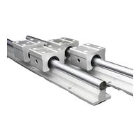 Glissière de guidage à mouvement linéaire en métal Lot de 2 rails linéaires SBR10 300 350 400 450 500 550 600 700 800 900 1000 mm 2 guides linéaires SBR10 + 4 blocs SBR10UU(1400mm)