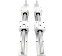 Glissière de guidage à mouvement linéaire en métal Lot de 2 rails linéaires SBR12 300 350 400 450 500 550 600 700 800 900 1000 mm 2 guides linéaires SBR12 + 4 blocs SBR12UU(550mm)