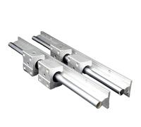Glissière de guidage à mouvement linéaire en métal Lot de 2 rails linéaires SBR16 300 350 400 450 500 550 600 700 800 900 1000 mm 2 guides linéaires SBR16 + 4 blocs SBR16UU(750mm)