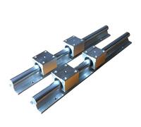 Glissière de guidage à mouvement linéaire en métal Lot de 2 supports de rail linéaire SBR10 L 500 mm avec 4 guides linéaires SBR10UU et roulements en aluminium