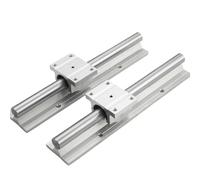 Glissière de guidage à mouvement linéaire en métal Rail de guidage linéaire SBR10 L 200-1000mm + 4 pièces SBR10UU, support complet, pièce de bloc de roulement linéaire, 2 pièces(450mm)