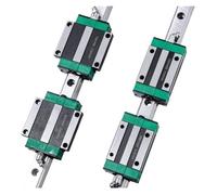 Glissière de guidage à mouvement linéaire en métal Utiliser for la Machine 2 pièces HGR20 Rail de guidage linéaire carré 100mm-550mm + 4 pièces HGH20HA bloc coulissant(500mm)