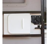 Glissière de porte moustiquaire avec butée coulissante - Parfait pour les remorques et les camping-cars (blanc)