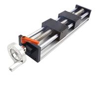 Glissière de rail de mouvement de guidage linéaire de vis à billes filetées gauche et droite, module d'actionneur manuel CNC pour le fraisage de routeur de bricolage 1 Side Stroke 300mm