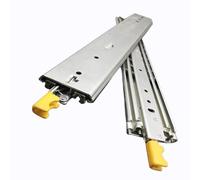 Glissière de Tiroir Usage Intensif Extension Totale En 3 Parties Coulisse Tiroir avec Serrure Robustes Glissières Coulissantes 10 20 42in Admissible 300lb Montage Latéral 1 Paire(50in)
