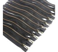 Glissière métallique Lot de 8 pcs - # 3 laiton antique Close-end, 30,5 cm/30 cm - par Beaulegan