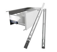 Glissiere Pour Tiroir 3 Section Full Extension Ball Bearing Side Mount Drawer Slides 16 Inches for Cabinet Kitchen Furniture pour tiroir à sortie partielle(14inch)