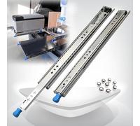 Glissiere Pour Tiroir Charge Lourde Avec Serrure, Coulisse À Billes 650-1500mm Extension, Extension Complète 1 Paire (Color : With Lock, Size : 700mm)