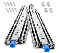 Glissiere pour Tiroir Charge Lourde avec Serrure Coulisse Tiroir Sortie Totale 1 Paire 1500 1600 1700 1800 1900 2000mm Largeur 76mm Glissiere pour Tiroir À Roulement À Billes(Bleu,750mm/30in)