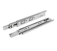 Glissiere Pour Tiroir Stainless Steel Thickened Hydraulic Damping Buffer Drawer Slider Silent Three-section Guide Rail 3 Folds Full Extension Bearing pour tiroirs(10inch)