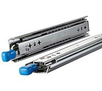 Glissière Télescopique avec Verrouillage, Glissières De Tiroir Entièrement Extensibles À Fermeture Douce, Guide Billes D'extensio, Montage Latéral, 250 Mm-1500 Mm 1 Paire,650mm(26inch)
