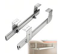 Glissière Tiroir 30cm 35cm 40cm Coulisses De Plateau Clavier À Réglage Hauteur 1 Paire, Coulisse À Billes Silencieux Pour Tablettes,Étagère Coulissante Ou Tiroir Assemblage Sous La Table(35cm)