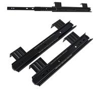 Glissières À Extension Complète Pour Tiroir Ou Plateau De Clavier, Coulisses À Billes De Tiroirs, Rail Télescopiques En Acier, 1 Paire Rail Coulissant Noires Charge De 40 Kg