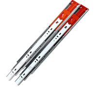 Glissières à roulements à billes à extension, Glissières de tiroir en acier inoxydable, fermeture douce, extension complète, montage latéral, argent, 30-55cm, paquet 2(30cm/11.8in)