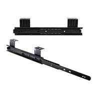 Glissières à roulements à billes, Plateau de clavier à roulement billes, paquet 2, 10 pouces/12 pouces, noir, capacité 40kg, extension 3 volets(240mm/10inch)