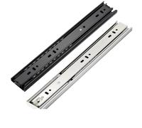 Glissières coulissantes, Coulisses de tiroir, 2 pièces, argent noir, 10-20 pouces, 3 rails, montage latéral, extension complète, robuste(Silver,16 inch 40cm)
