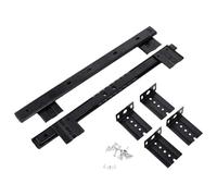 Glissières d'armoire à montage latéral 1 paire de plateaux à clavier for bureau, tiroir, plateau, rail coulissant, réglable en acier, montage latéral, suites sous le, ordinateur