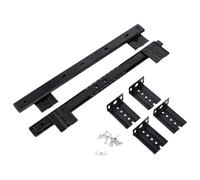 Glissières d'armoire à montage latéral 1 paire de plateaux à clavier for bureau, tiroir, plateau, rail coulissant, réglable en acier, montage latéral, suites sous le, ordinateur