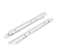 Glissières d'armoire à montage latéral 1 paire de poulies silencieuses à deux sections for meubles, table d'ordinateur, armoires, tiroirs, clavier, glissières, rails d'armoire(12inch-30cm)