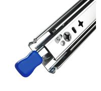 Glissières d'armoire à montage latéral Coulisse De Tiroir Robuste À Extension Complète 53 Mm, Triple, Avec Rail Guidage Verrouillable(30inch(750mm))