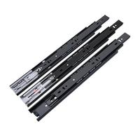 Glissières d'armoire à montage latéral Rail coulissant à roulement billes galvanisé noir de 10 24 pouces adapté aux tiroirs meubles, 1 paire 2 pièces(24 inches 600mm)