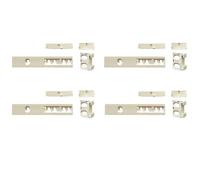 Glissières d'armoire à montage latéral Rail coulissant for tiroir de réfrigérateur 2/4 groupes for porte intégrée, support montage en plastique, kit rail d'étagère coulissante caché