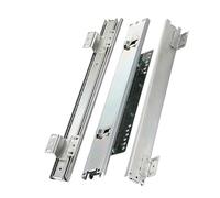 Glissières d'armoire à montage latéral Rail de tiroir coulissant épaissi for armoire, rail latéral réglable panier cuisine à trois sections(370mm-03)