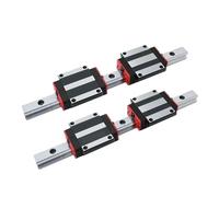 glissières de guidage de mouvement linéaire 2 rails de guidage linéaires HGR20 1800 1850 1900 mm + 4 blocs roulement chariot HGH20CA for routeur fraisage CNC(1850mm)