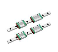 Glissières de guidage de mouvement linéaire en mét 2 pièces de guidage linéaire + 4 pièces de curseur MGN12C 100 150 200 250 300 400 mm Rail de guidage linéaire miniature(150mm)