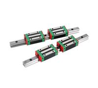 Glissières de guidage de mouvement linéaire en mét 2 rails de guidage linéaires 15 mm HGW15CC + 1 boîtier d'écrou à vis à billes 1605 + support BK/BF12 + coupleurs(HGR15 1605 850mm)