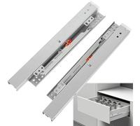 Glissières de tiroir, 1 paire de tirages de 250 mm pour les tiroirs, une capacité de charge de 40 kg, des guides pour les tiroirs auto-absorbants avec amorti