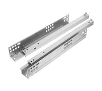 Glissières de tiroir 2 Pcs Two Section Slide Rails Drawer Runner Hidden Bottom Track Cold Rolled Steel Thickened Sheet Durable Mute Buffer Pour réparation