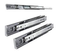 Glissières de tiroir à fermeture douce en métal, glissières à billes, 3 pliage, extension complète, pour armoire/industrie/camping-car/rail de guidage de bureau/1 paire/400 mm (16 pouces)(700 mm