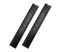 Glissières de tiroir à fermeture douce sous le pla Glissière de tiroir à roulement billes noire 25/30/35/40/45/50 mm for ensemble glissières meubles(18inch(450mm))