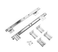 Glissières de tiroir à fermeture douce sous le pla Petit support d'étagère, guide de clavier, glissière tiroir, rail noir for bureau(Silver)