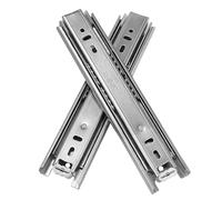 Glissières de tiroir à fermeture douce sous le plan 2 Rails De Guidage Coulissants À Trois Sections 10 22 Pouces For Tiroirs Fermés(10.inches)