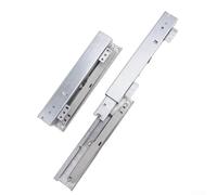 Glissières de tiroir à montage au sol avec mécanisme de fermeture douce, capacité de charge de 40 kg, conception d'extension complète en 3 étapes pour armoires de cuisine et meubles (60 cm)