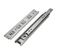 Glissières de tiroir à roulement à billes en métal robuste - Extension complète de 200 mm - Glissières latérales pour cuisine, 3 plis, 1 paire - Ra de tiroir pour une action fluide